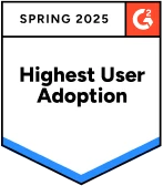 G2 Highest User Adoption badge